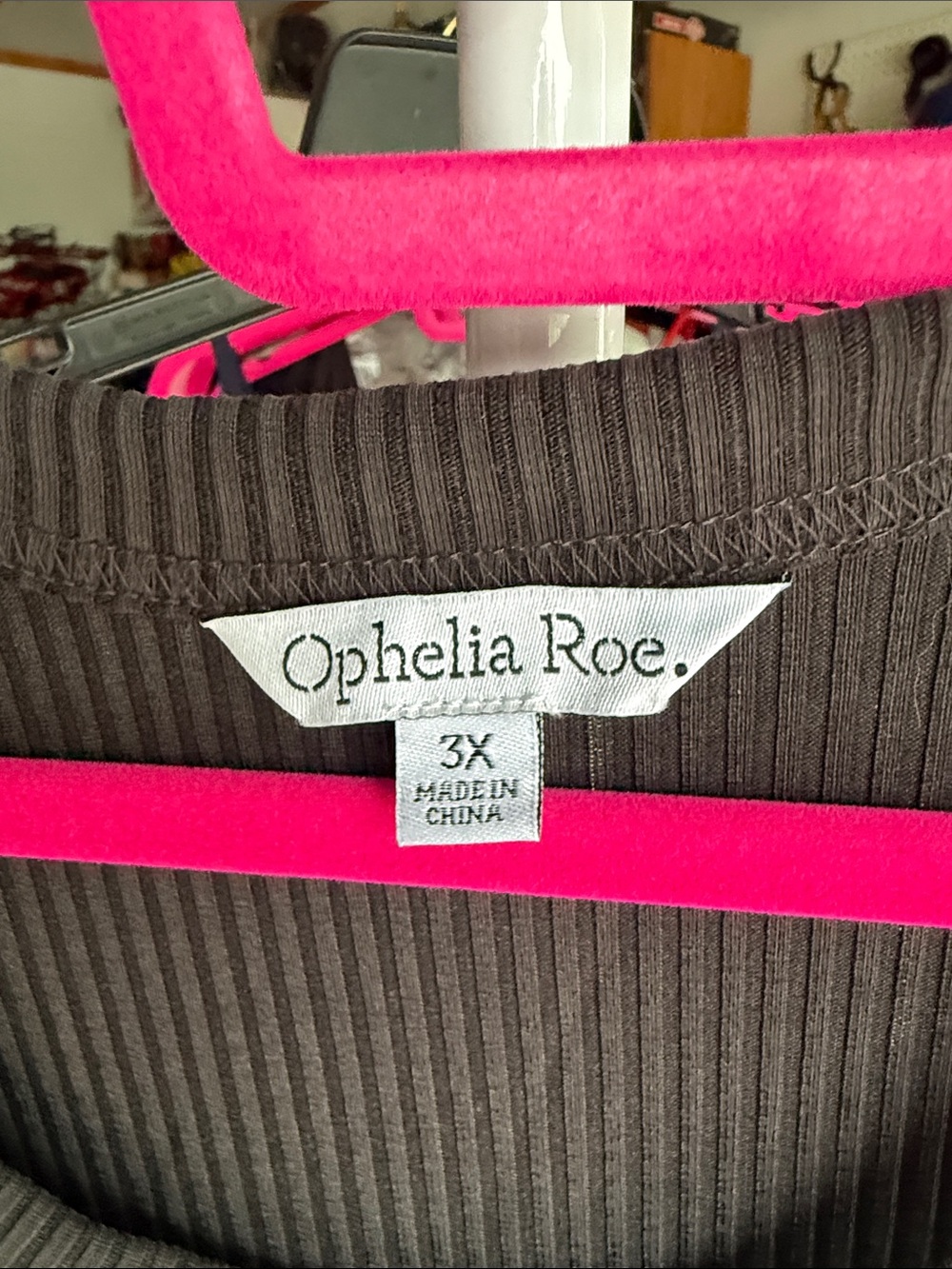 Ophelia Rae Charcoal Ribbed Scoop Tank - Picture 2 of 4